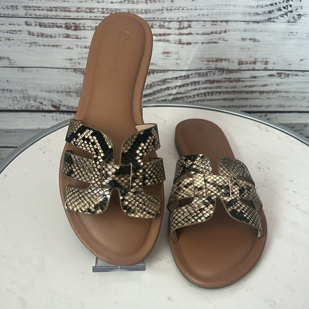 THE DROP- Python print slides/sandals Women’s - Picture 2 of 10